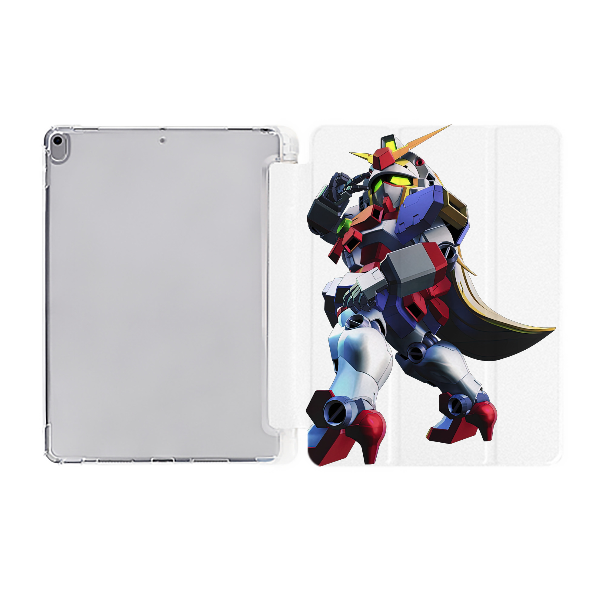 （画像用） 機動戦士ガンダム Mobile Suit Gundam IPad ケース ペン収納付き 三つ折りスタンド PUレザー×シリコン 対応機種9.5/10.5/10.9インチ